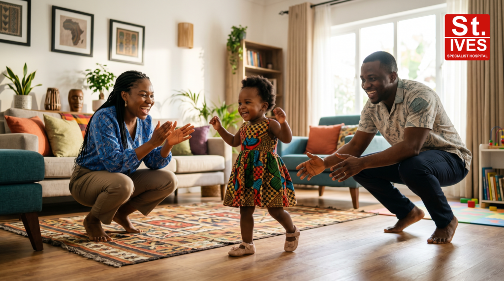 child development milestones Nigeria toddler learning to walk